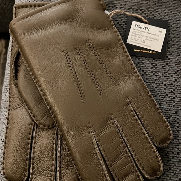 Yiseven Sheepskin Leather Gloves, Mens Large - Picture 5 of 5